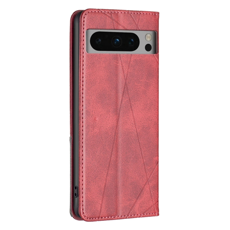 Custodia per telefono in pelle magnetica con trama a rombo, For Google Pixel 8 Pro, For Google Pixel 8