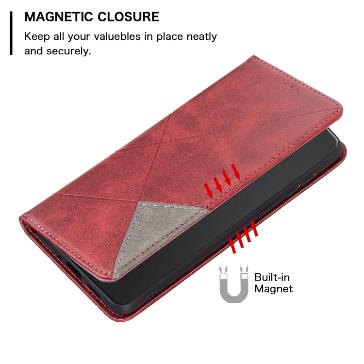 Custodia per telefono in pelle magnetica con trama a rombo, For Google Pixel 8 Pro, For Google Pixel 8