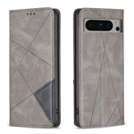 Custodia per telefono in pelle magnetica con trama a rombo, For Google Pixel 8 Pro, For Google Pixel 8