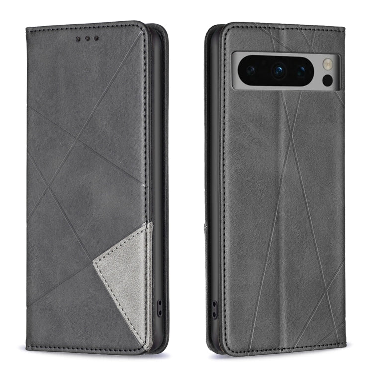 Custodia per telefono in pelle magnetica con trama a rombo, For Google Pixel 8 Pro, For Google Pixel 8