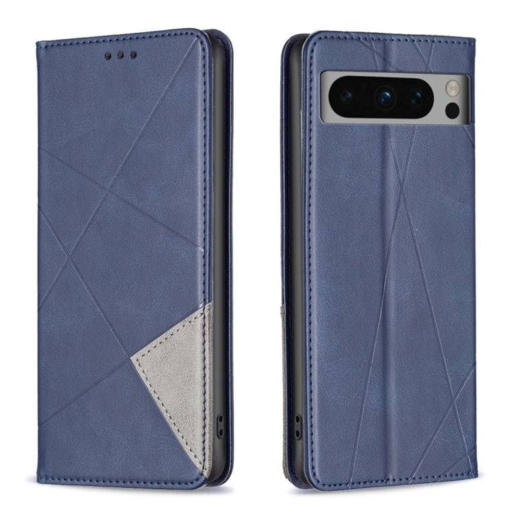 Custodia per telefono in pelle magnetica con trama a rombo, For Google Pixel 8 Pro, For Google Pixel 8