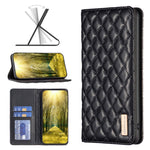 Custodia per telefono a conchiglia in pelle magnetica Diamond Lattice, For Xiaomi Redmi 12 4G, For Xiaomi Poco F5 5G / Redmi Note 12 Turbo, For Xiaomi Redmi Note 12S 4G / Note 11, For Xiaomi Civi 3 5G