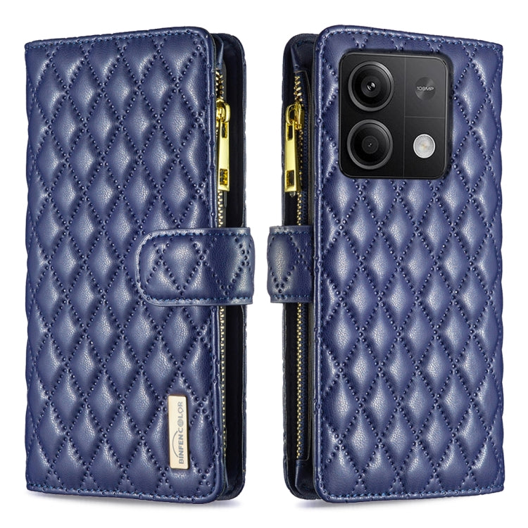 Custodia per telefono a conchiglia in pelle con portafoglio con cerniera Diamond Lattice, For Xiaomi Redmi Note 13 Pro 4G Global, For Xiaomi Poco M6 Pro 4G, For Xiaomi Redmi A3, For Xiaomi Redmi Note 13 4G Global