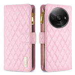 Custodia per telefono a conchiglia in pelle con portafoglio con cerniera Diamond Lattice, For Xiaomi Redmi Note 13 Pro 4G Global, For Xiaomi Poco M6 Pro 4G, For Xiaomi Redmi A3, For Xiaomi Redmi Note 13 4G Global