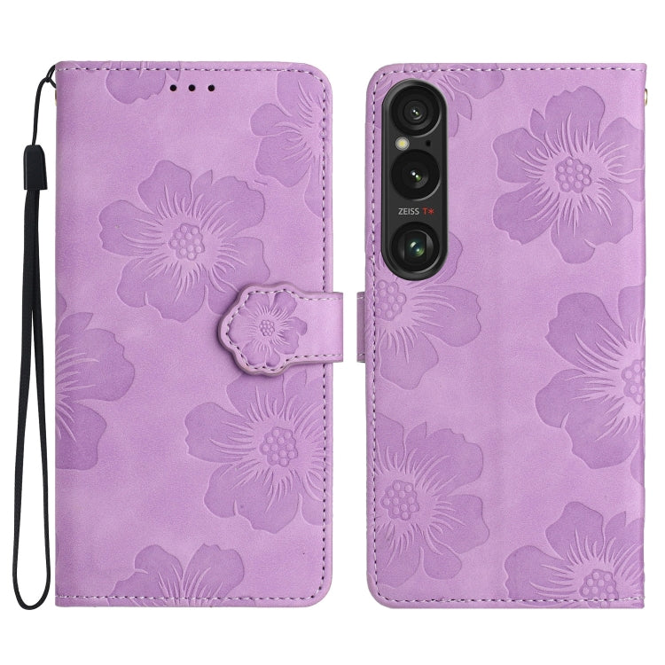 Custodia per cellulare in pelle con motivo floreale per Sony Xperia 10 VII