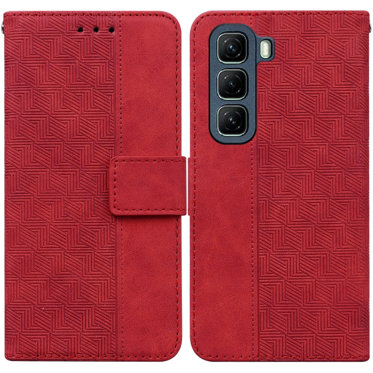 Custodia in pelle goffrata geometrica per Infinix Hot 50 Pro+ 4G