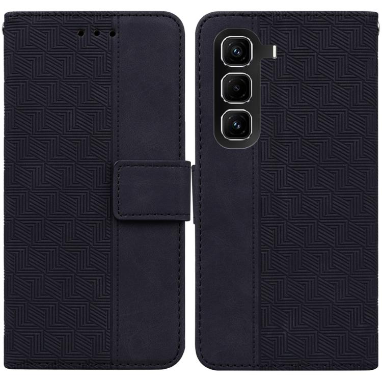 Custodia in pelle goffrata geometrica per Infinix Hot 50 Pro+ 4G
