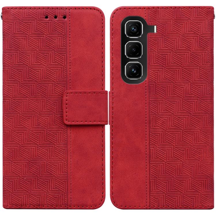 Custodia in pelle goffrata geometrica per Infinix Hot 50 Pro+ 4G