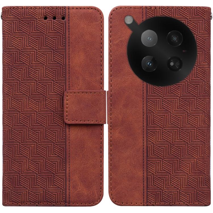 Custodia in pelle goffrata geometrica per Infinix Hot 50 Pro+ 4G