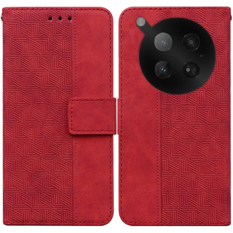 Custodia in pelle goffrata geometrica per Infinix Hot 50 Pro+ 4G