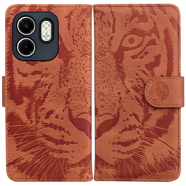 Custodia pelle con motivo a tigre per Infinix Note 50 Pro+ e Hot 50