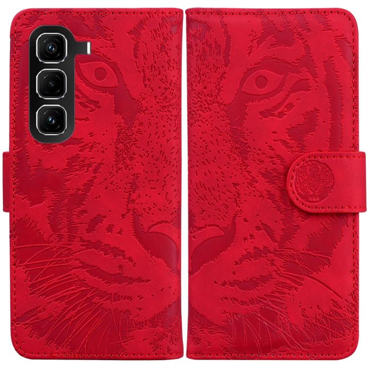 Custodia pelle con motivo a tigre per Infinix Note 50 Pro+ e Hot 50