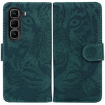 Custodia pelle con motivo a tigre per Infinix Note 50 Pro+ e Hot 50