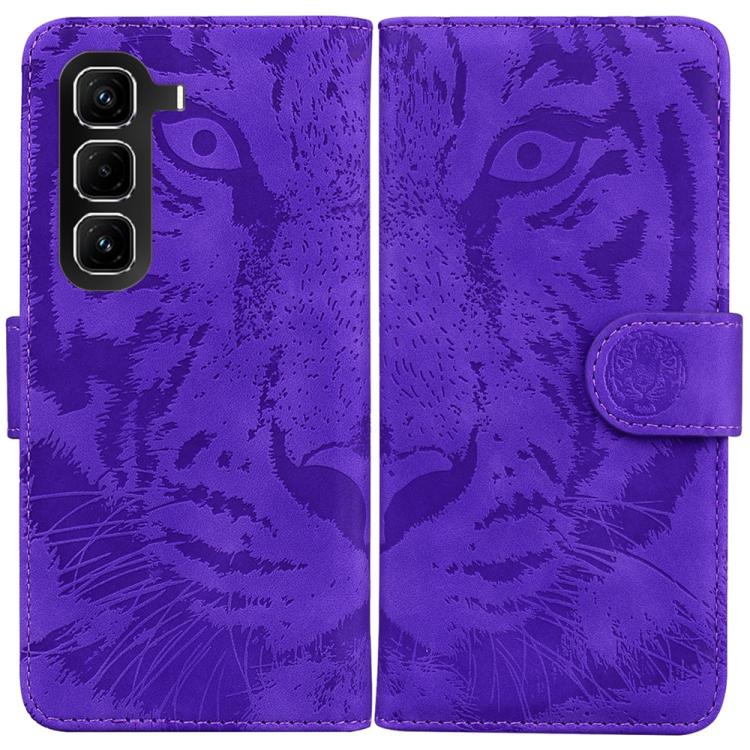 Custodia pelle con motivo a tigre per Infinix Note 50 Pro+ e Hot 50