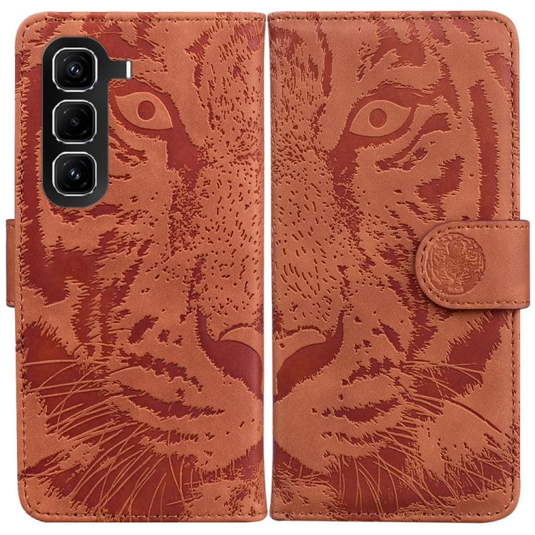 Custodia pelle con motivo a tigre per Infinix Note 50 Pro+ e Hot 50