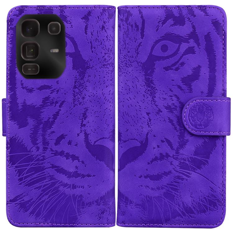 Custodia pelle con motivo a tigre per Infinix Note 50 Pro+ e Hot 50