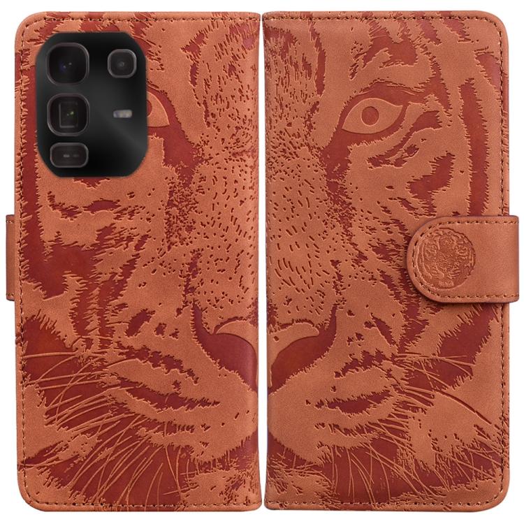 Custodia pelle con motivo a tigre per Infinix Note 50 Pro+ e Hot 50