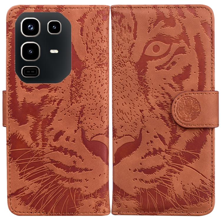 Custodia pelle con motivo a tigre per Infinix Note 50 Pro+ e Hot 50