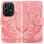 Custodia pelle con motivo a tigre per Infinix Note 50 Pro+ e Hot 50