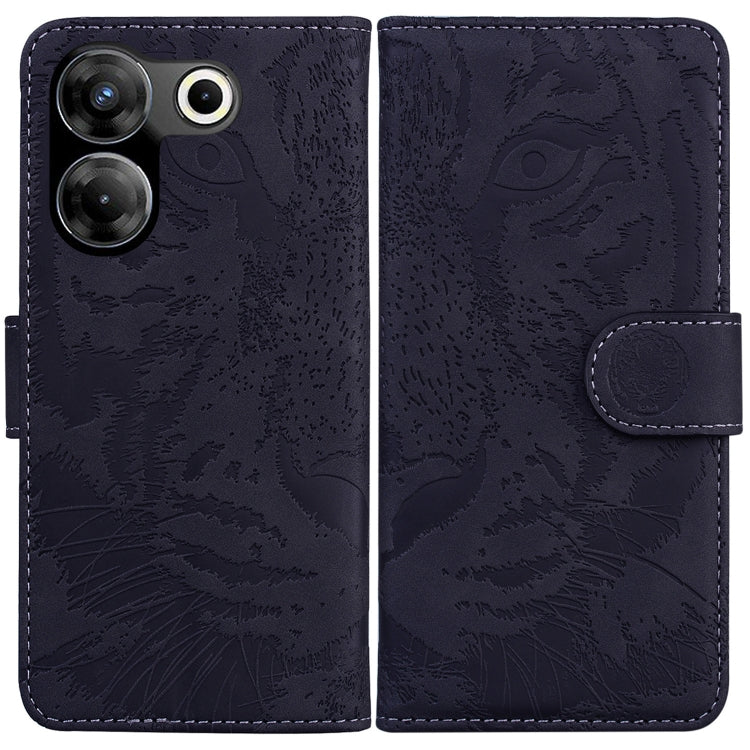 Custodia in pelle con motivo a tigre per Tecno Camon 20 Pro 5G