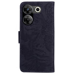 Custodia in pelle con motivo a tigre per Tecno Camon 20 Pro 5G
