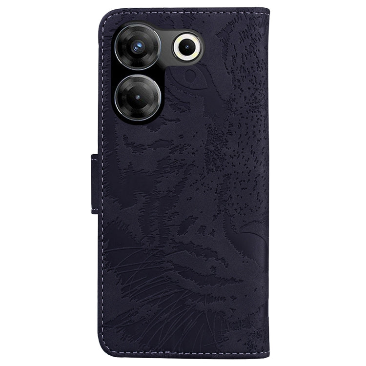 Custodia in pelle con motivo a tigre per Tecno Camon 20 Pro 5G