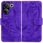 Custodia in pelle con motivo a tigre per Tecno Camon 20 Pro 5G