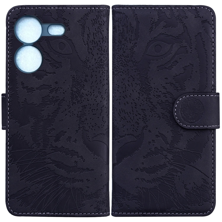 Custodia in pelle con motivo a tigre per Tecno Camon 20 Pro 5G