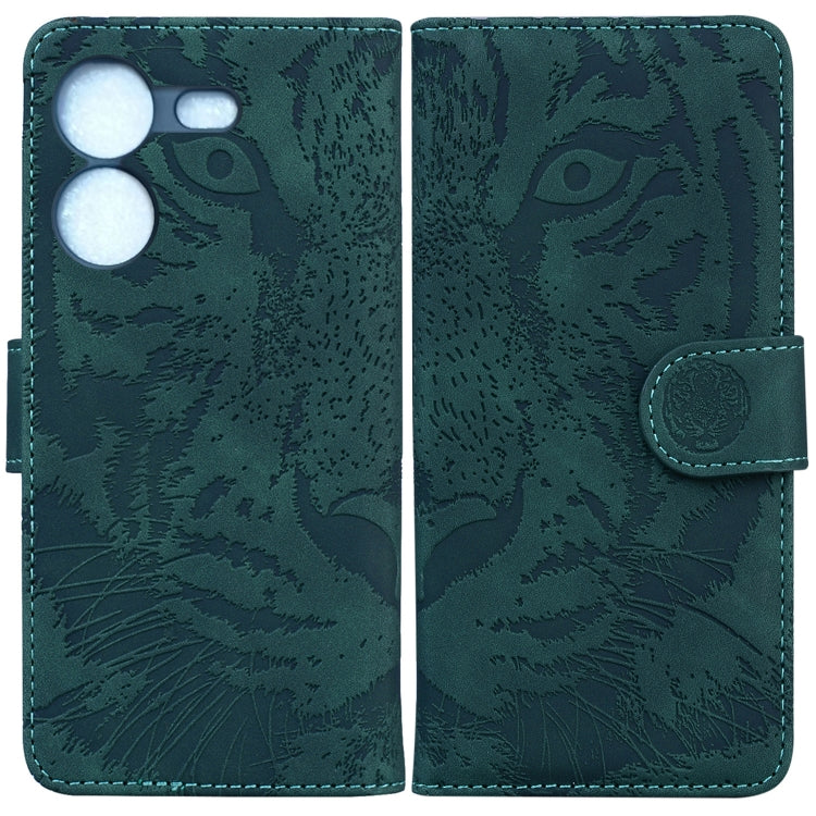 Custodia in pelle con motivo a tigre per Tecno Camon 20 Pro 5G