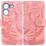 Custodia in pelle con motivo a tigre per Tecno Camon 20 Pro 5G