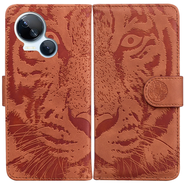 Custodia in pelle con motivo a tigre per Tecno Camon 20 Pro 5G