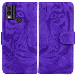 Custodia in pelle con motivo a tigre per Tecno Camon 20 Pro 5G