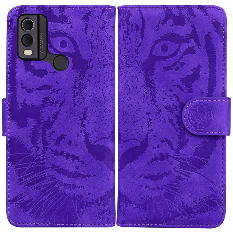 Custodia in pelle con motivo a tigre per Tecno Camon 20 Pro 5G