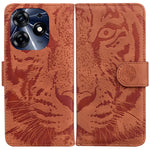 Custodia in pelle con motivo a tigre per Tecno Camon 20 Pro 5G