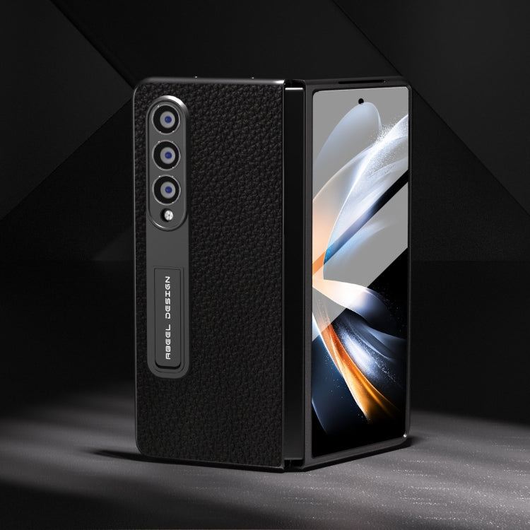 Custodia in pelle Litchi per Samsung Galaxy Z Fold3 5G