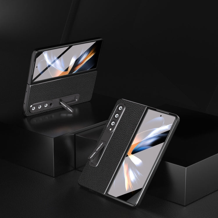 Custodia in pelle Litchi per Samsung Galaxy Z Fold3 5G