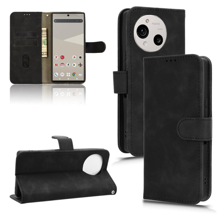 Custodia in pelle con vibrazione magnetica per Sharp Aquos