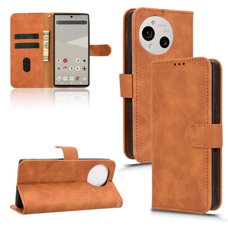Custodia in pelle con vibrazione magnetica per Sharp Aquos