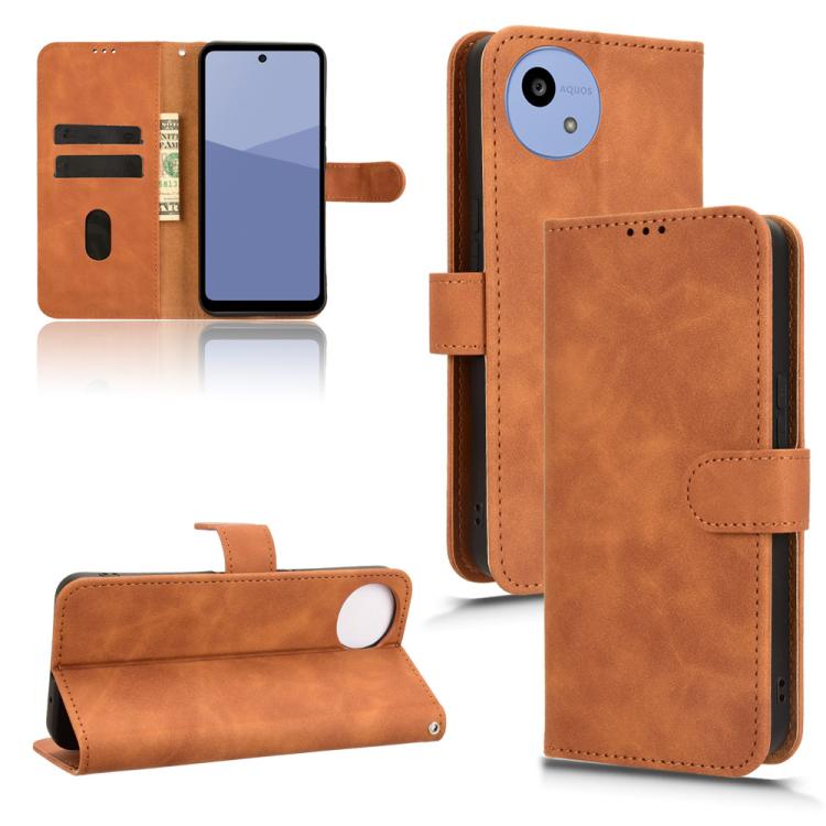 Custodia in pelle con vibrazione magnetica per Sharp Aquos
