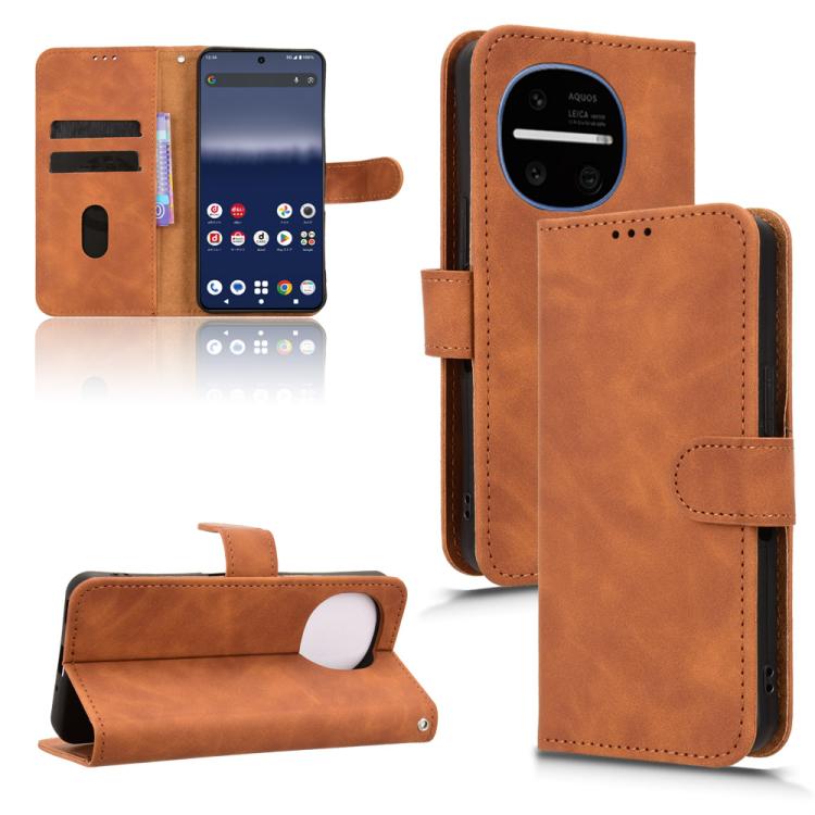 Custodia in pelle con vibrazione magnetica per Sharp Aquos