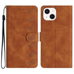 Custodia in pelle goffrata per iPhone 15 e 14