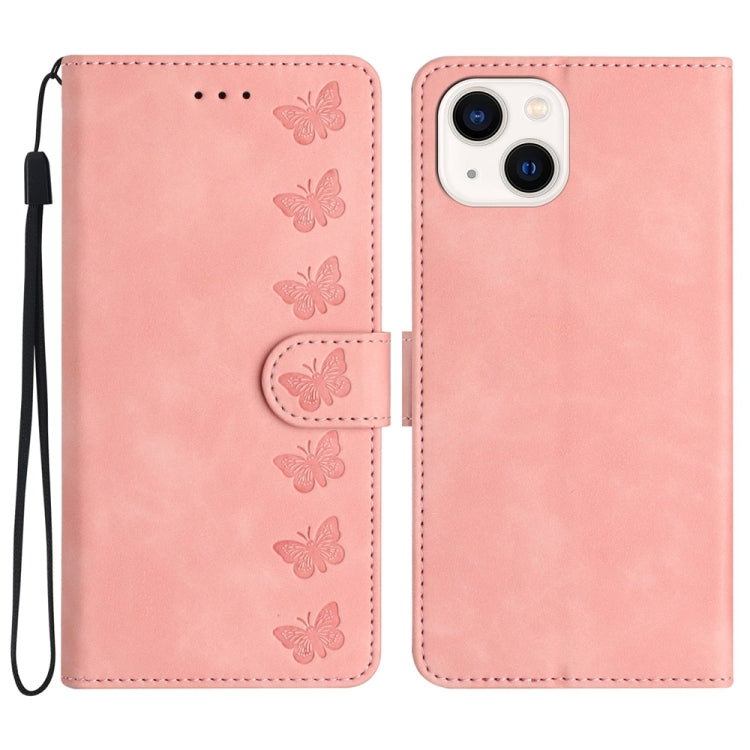 Custodia in pelle goffrata per iPhone 15 e 14