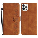 Custodia in pelle goffrata per iPhone 15 e 14
