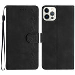 Custodia in pelle goffrata per iPhone 15 e 14