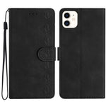 Custodia in pelle goffrata per iPhone 12 mini e 11