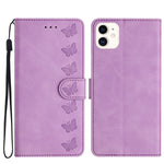 Custodia in pelle goffrata per iPhone 12 mini e 11