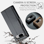 Custodia pelle antifurto RFID con fibbia per Google Pixel 8 e 7a