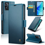 Custodia in pelle antifurto RFID con fibbia per OPPO A57 4G e A57s 4G