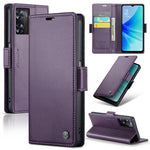 Custodia in pelle antifurto RFID con fibbia per OPPO A57 4G e A57s 4G