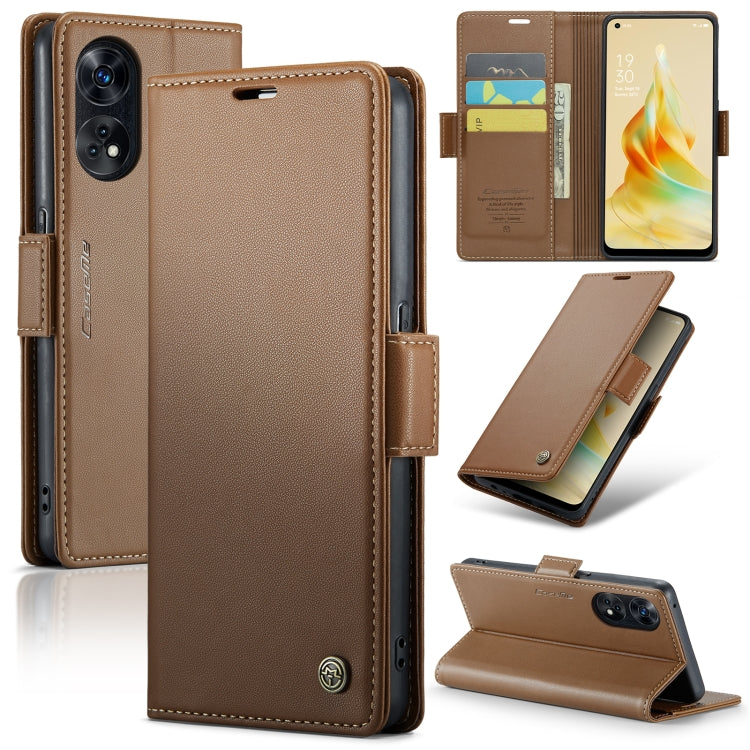 Custodia in pelle antifurto RFID con fibbia per OPPO A57 4G e A57s 4G